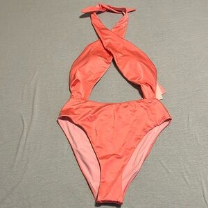 NWT HIGH WAIST WRRAP TOP BATHING SUIT